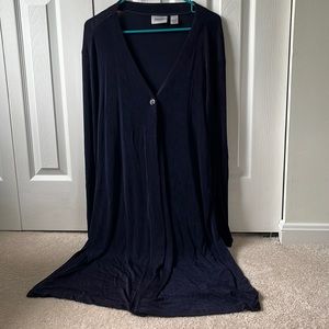 Long navy cardigan